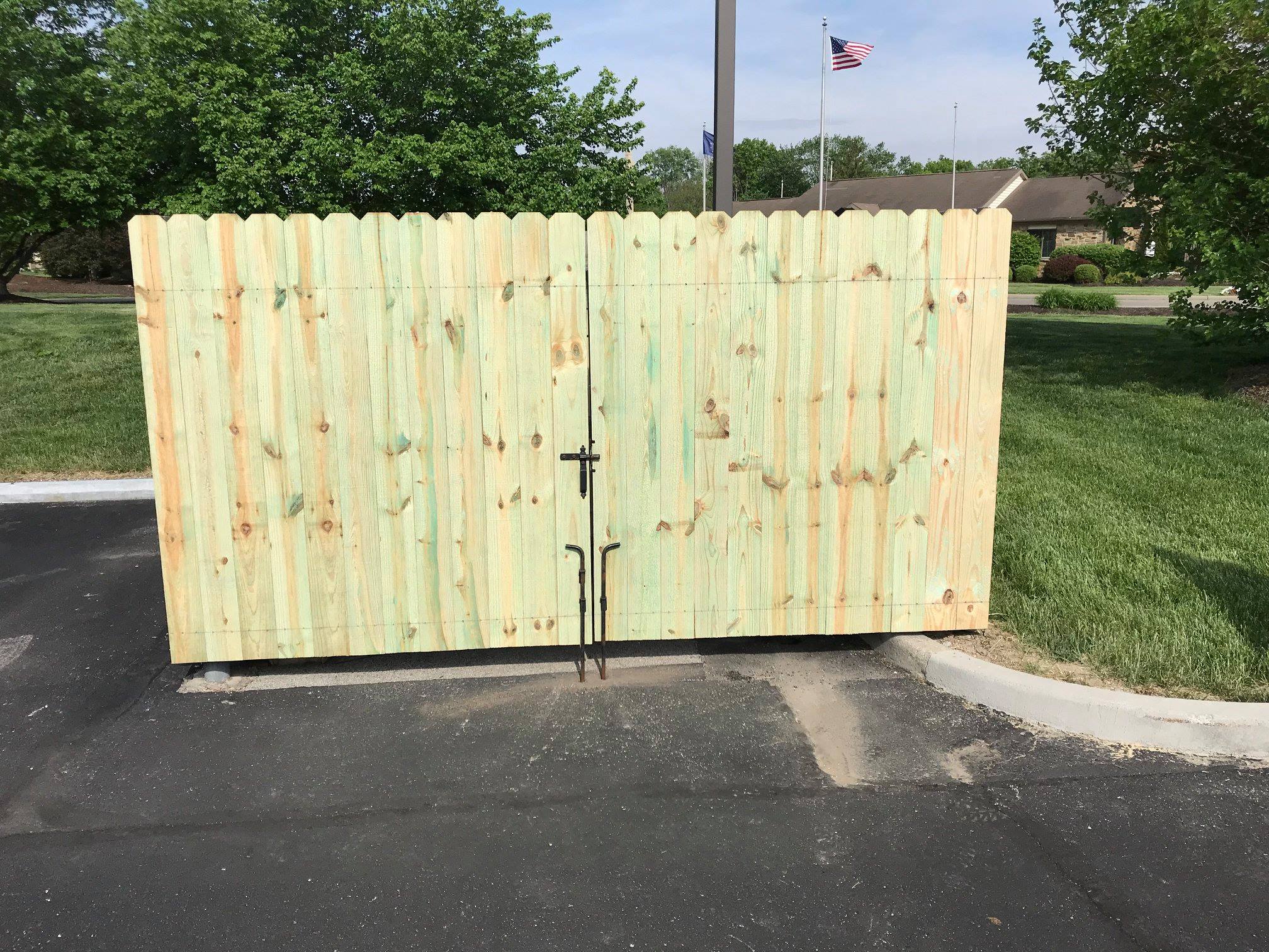 Commercial Dumpster Fence Gate Installation HRG Construction Group